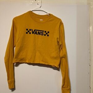 Vans Yellow Long Sleeve Crop Top
